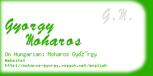 gyorgy moharos business card